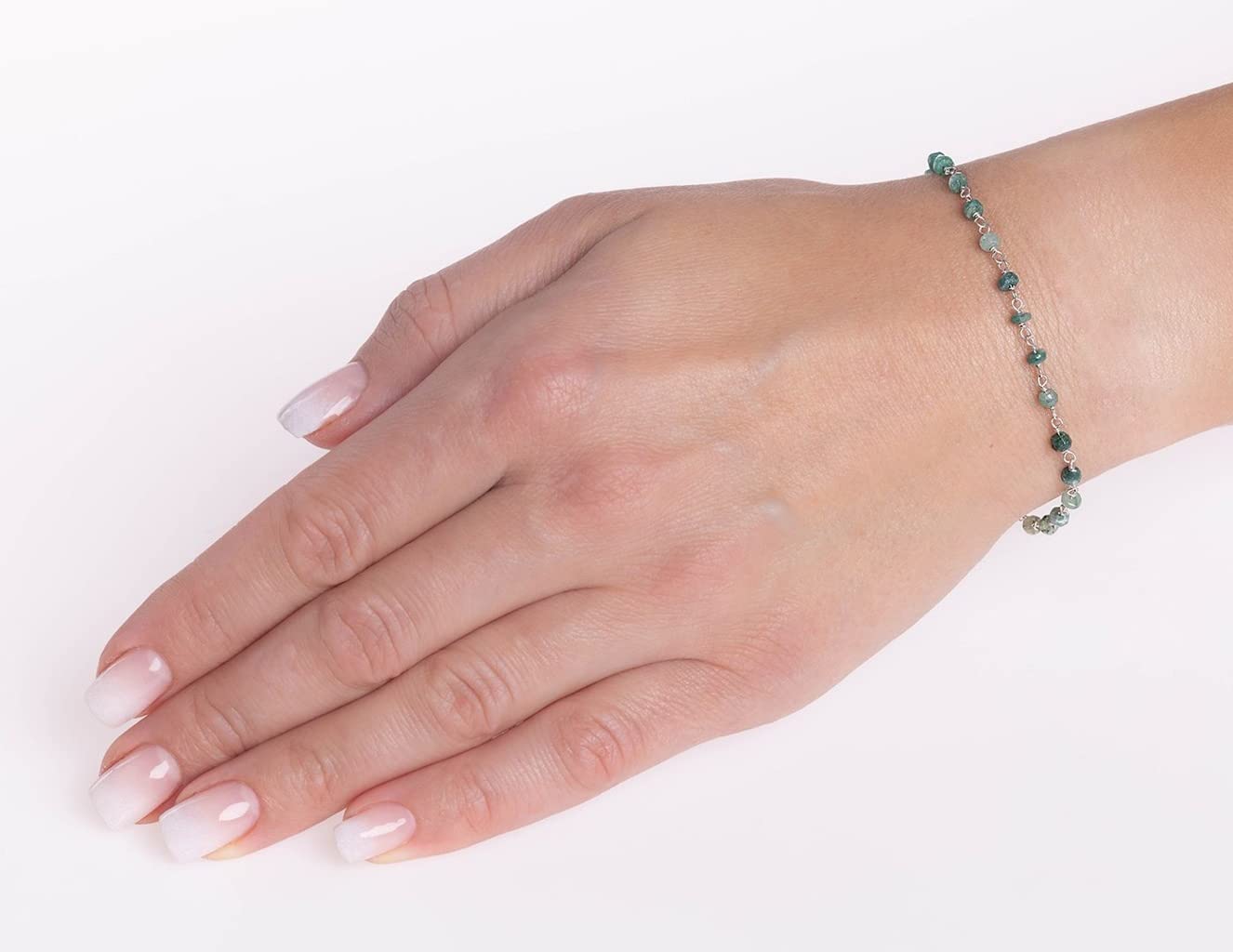 SILVEGO Bracciale da donna in argento sterling 925 con pietre naturali
