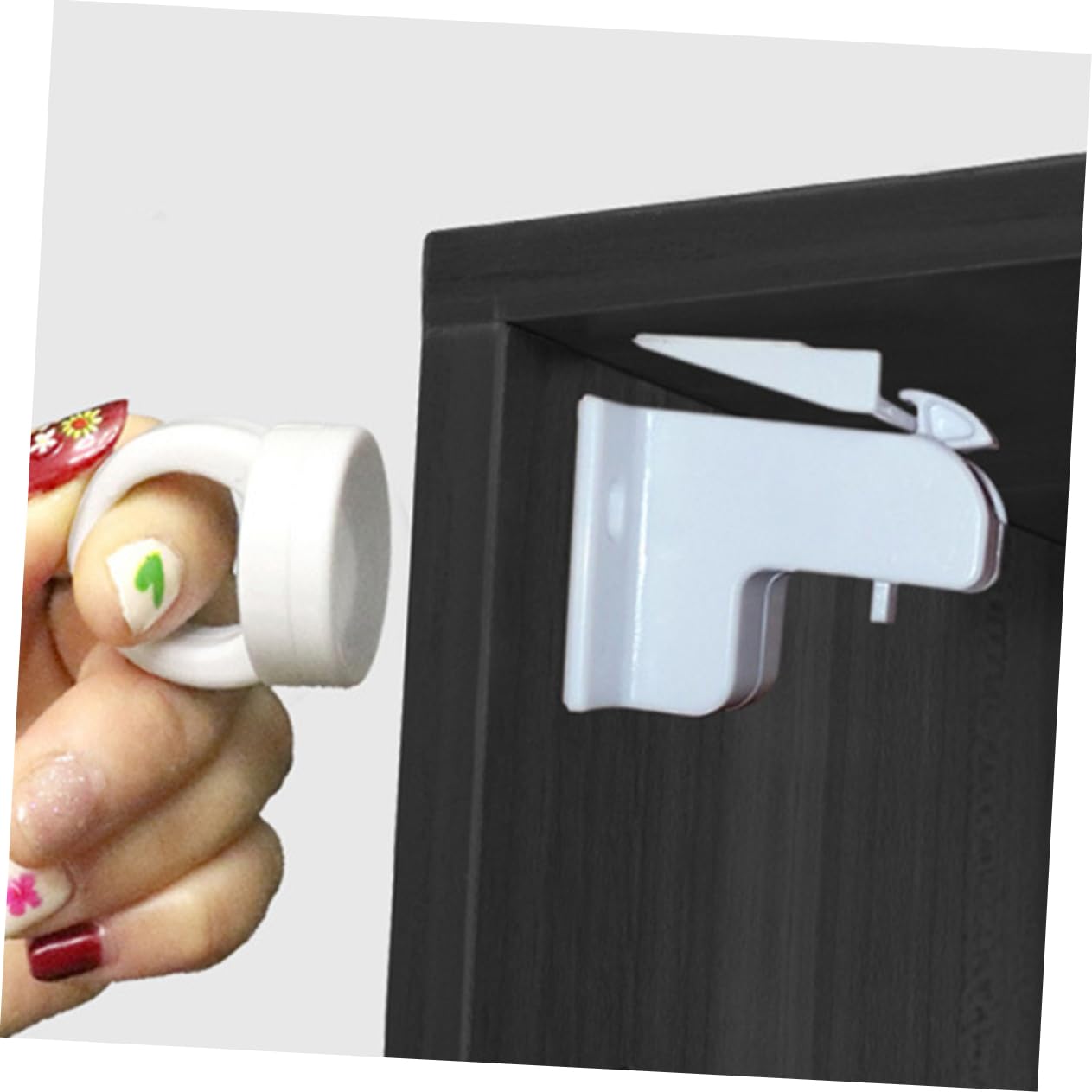 BESTonZON 2 Juegos Cerradura Magnética Para Cajón Infantil. Pestillos De Gabinete a Prueba De Niños Cerraduras De Seguridad Para Niños Del Gabinete Material De Abdominales