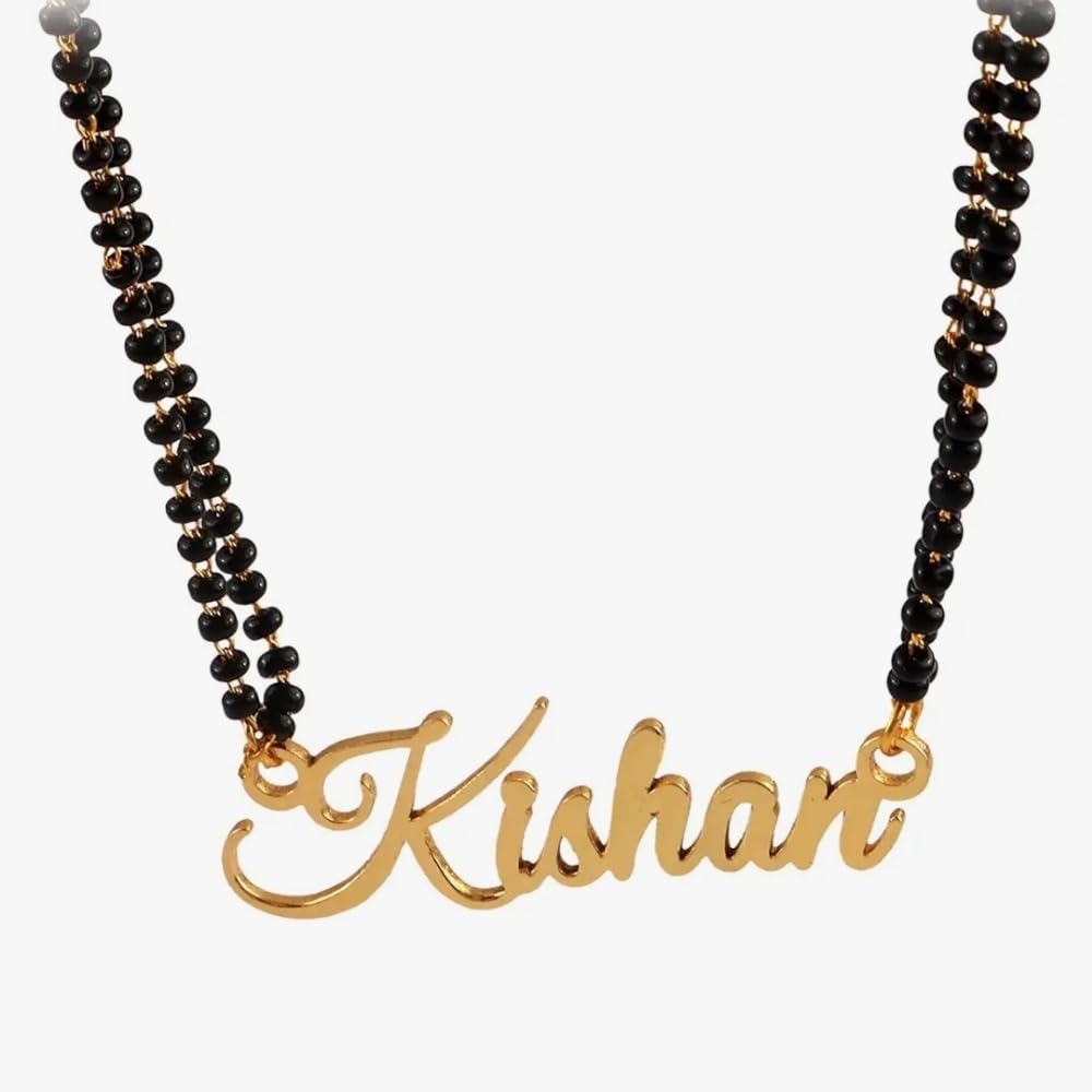 Personalized Name Necklace, Custom Name Necklace with Mangalsutra Chain, Wedding Name Necklace, Customized Name Necklace for Women Wedding Name Necklace (B0DDM7G25H) Amazon Price History, Amazon Price Tracker