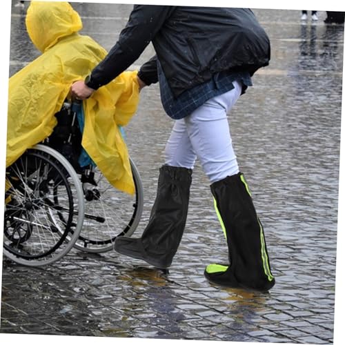Protector de botas no resbaladizo Happyyami, 1 par, ligero, impermeable, para deportes al aire libre y ciclismo, diseño resistente y duradero, color negro miniatura 2