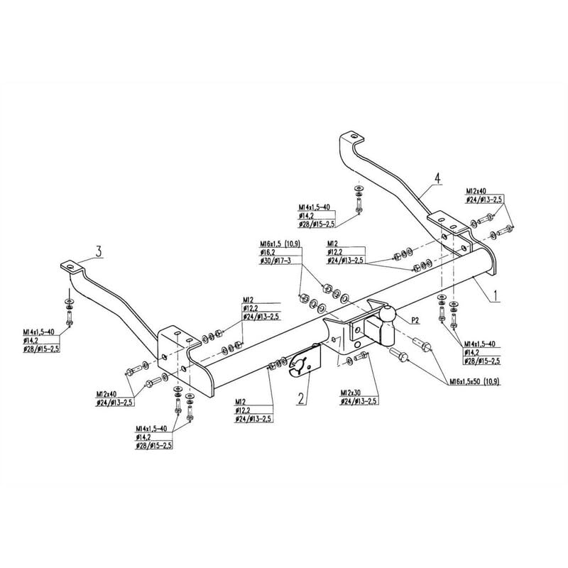 France Attelage Attelage Compatible avec Renault Trafic III (09/14-) Standard