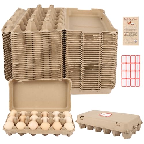 Egg Cartons 18 Count 30 Pack 3x6 Grids Egg Cartons for Fresh Eggs Sturdy Cardboard Eggs Storage Containers for Household Kitchen Farm Market
