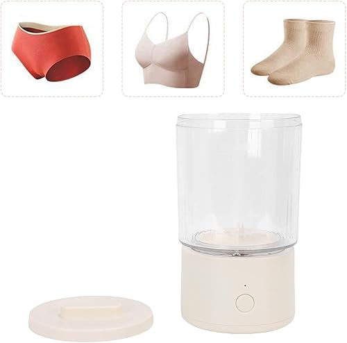 Miniatura 4 de Portable Mini Washing Machine, 1.6L Rechargeable Underwear Washer, Deep Cleans Baby Clothes, Socks, Laundry Small Washer for Apartment, Hotels,