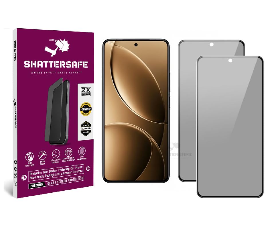 Image of Anti-Spy Privacy Tempered Glass Compatible For Redmi K80 Pro [Pack of 2]. 9H Hardness, Anti-Scratch, Edge-to-Edge Protection With Easy Installation Kit & Case Friendly Fit.