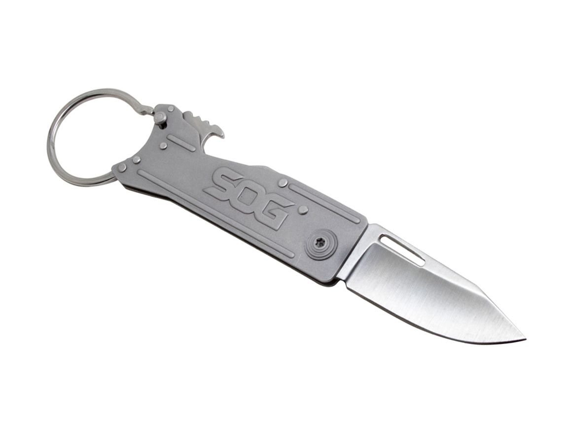 SOG KEYTRON-Satin Taschenmesser, Silber, Erwachsene