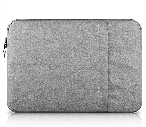 14 inch Laptop Notebook Sleeve Case Bag Pouch with Side Pocket for HP Pavilion x360, HP Stream, Lenovo ThinkPad T480, Yoga C930, Flex 14", Dell Inspiron 14, ASUS VivoBook, ASUS ZenBook (Grey)