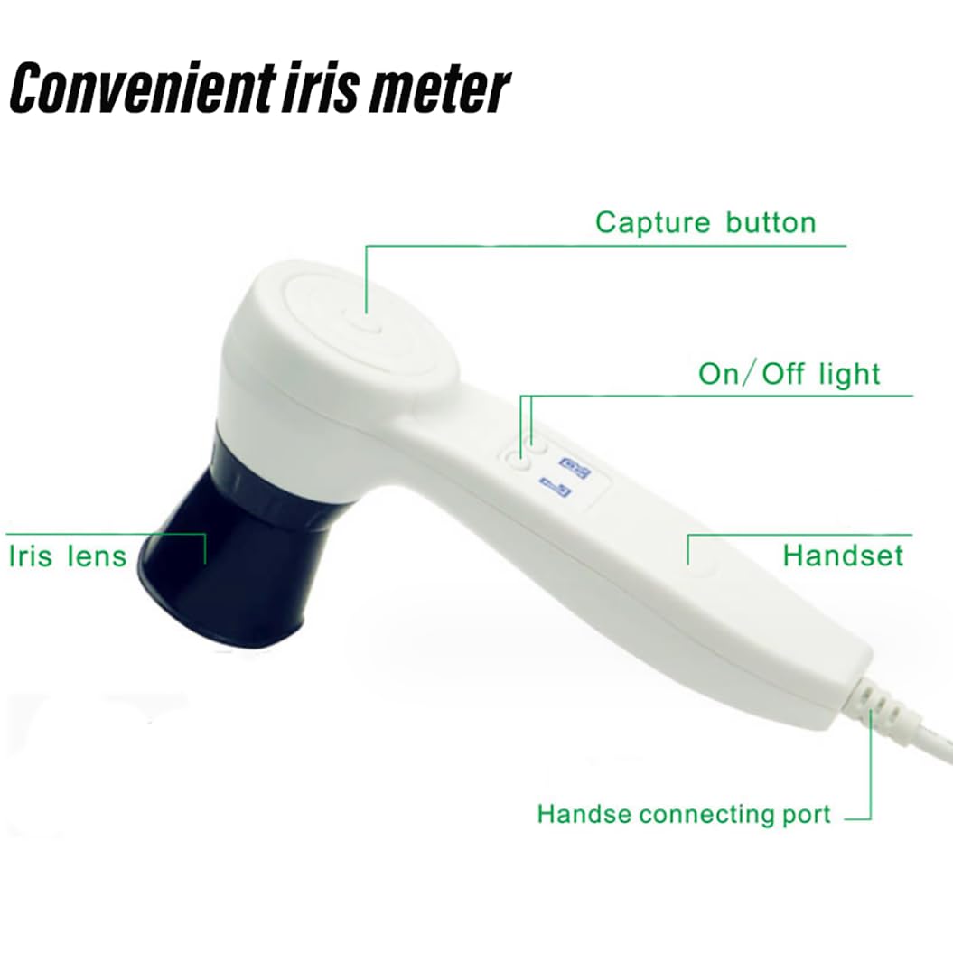 Telecamera iridologia,Fotocamera per l'analisi delle iridoscopio,Analizzatore dell'iride USB Telecamera per iridologia,5mp,USB iridoscopio A