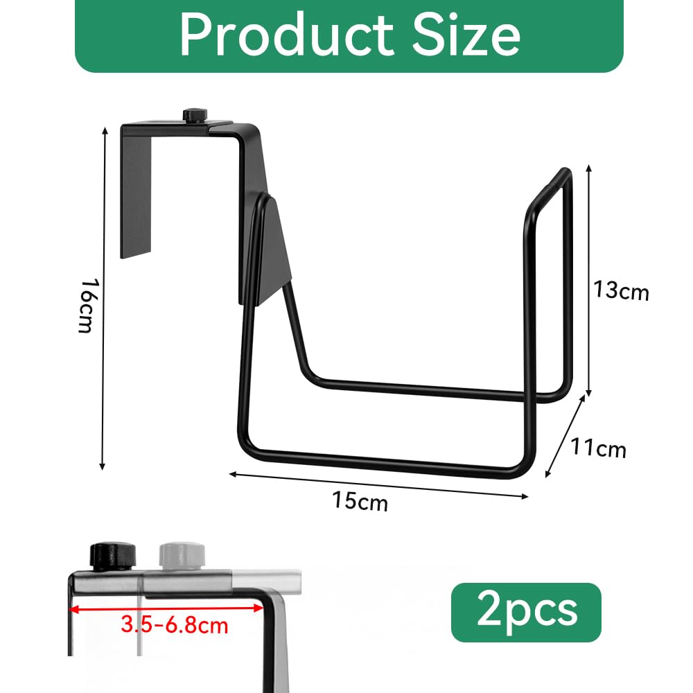 Portatubo in Metallo Supporto per Tubo da Giardino Portatubo da Parete per Tubi Gancio per Tubo Nero per Giardino, Piscina, Recinzione per Tubo dell'acqua, Cavo di Prolunga