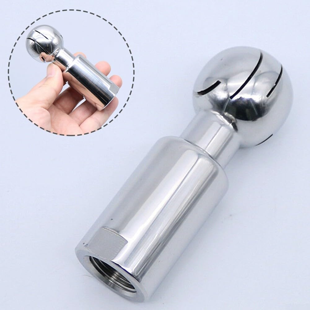 30,5 cm weiblicher rotierender Sanitär-Sprühkugel CIP-Reinigungskopf Edelstahl 316L mit Gewinde DN15 für Lebensmittel-, Getränke-, Pharma-Tankreinigung