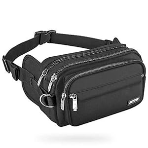 AGPTEK Sac Banane Ceinture de Course Homme Femme Outdoor Sport, Sac Sacoche Banane Capacité Grande avec Multiples Poches et Ceinture Réglable pour Voyage, Randonnée,Escalade, Jogging, Randonnée