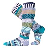 Solmate Socks - Mismatched Knee High Socks; Made in USA with Recycled Cotton Yarns