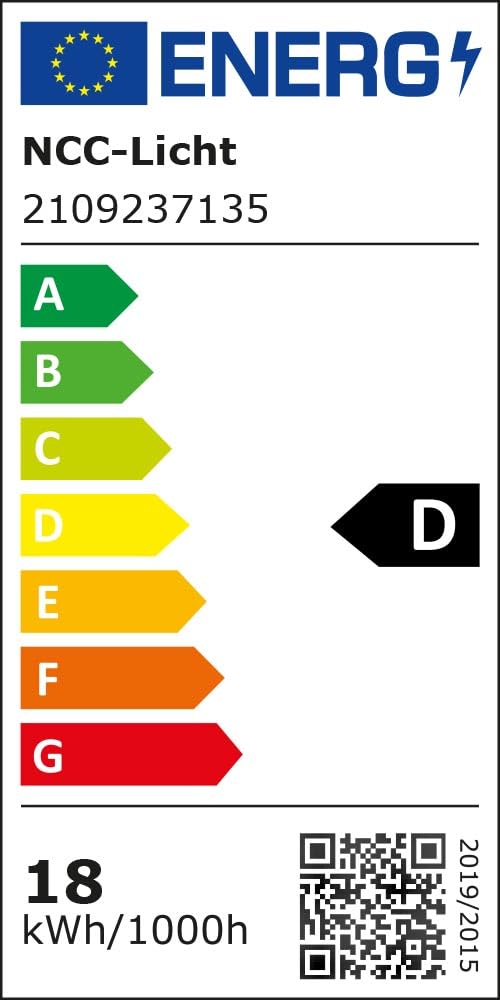NCC-Licht 10 tubos fluorescentes LED de 120 cm, 18 W/865 G13, alta salida, 2600 lm, ultra brillante, 144 lm/W, luz diurna 6500 K, blanco frío, de cristal, con arrancador