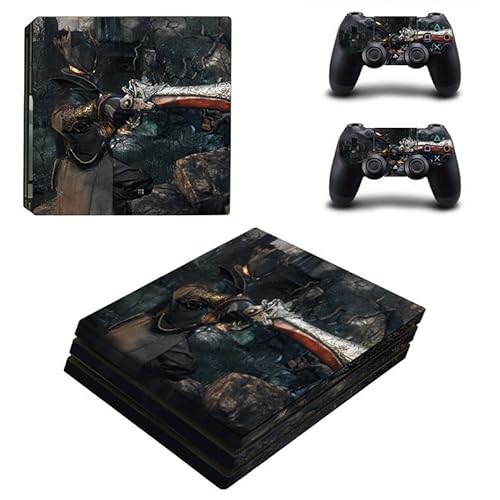 The Blood Butcher Video Game Decal Skin for P-S4 Pro, Whole Body Vinyl Sticker Cover for P-S4 Pro Console and Controller