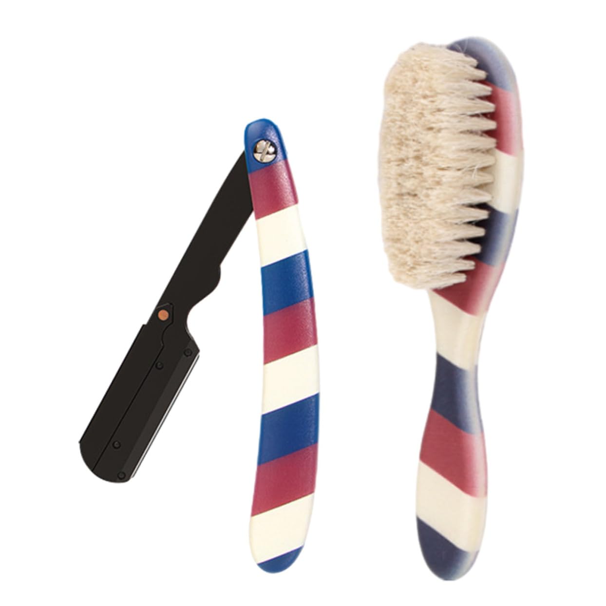 FOYTOKI 1Set Men Grooming Kit Shaving Razor Beard Styling Brush Comb Essential Shaving Supplies for Effortless Beard Care and Grooming