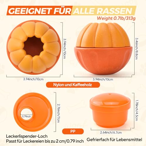 LIFLIX 3-in-1 Gefrorene Schleckball für Hunde, Stabiles Hundespielzeug Leckerli für Kleine, Mittlere & Große Hunde, Intelligenzspielzeug zur Beschäftigung gegen Langeweile