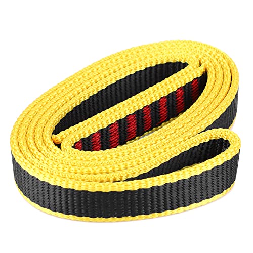 16mm Flat Webbing Climbing Sling | 22KN Strength Nylon Runner for Mountaineering/Rock Climbing/Rescue | Lightweight & Robust Security Strap