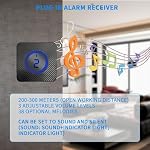 QUMOX Solar-Powered Driveway Alert System - Wireless Motion Sensor Doorbell with Weatherproof Design for Home and Business Security (2 Sensor & 1 Receiver)