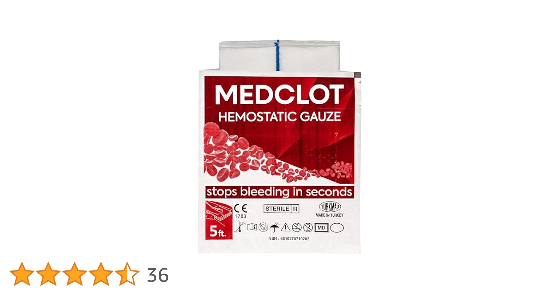 CAT、RMT、コンバットガーゼ US（米軍放出品）QuikClot Combat Gauze [クイッククロット