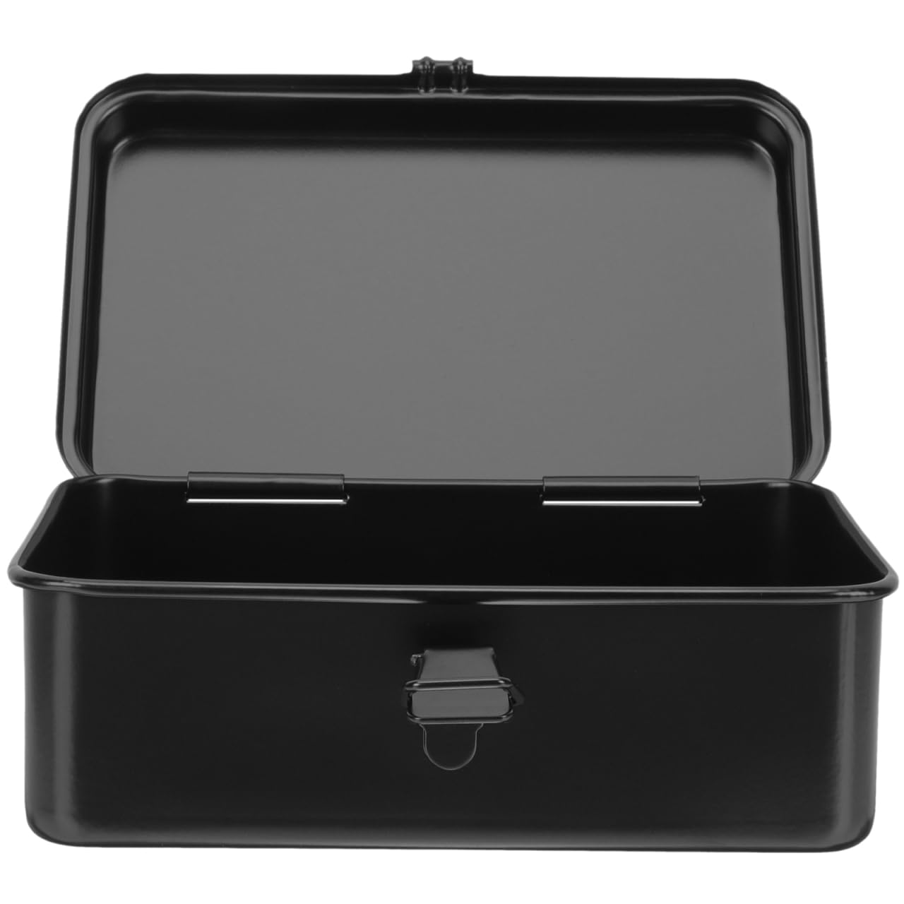 DOITOOL Small Metal Tool Box Portable Tool Storage Case with Lid Compact Toolbox for Home Garage Workshop 7.8X12.5X20Cm