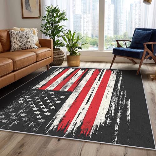 Tapete bandera americana 60x90 cm antideslizante y lavable miniatura 2
