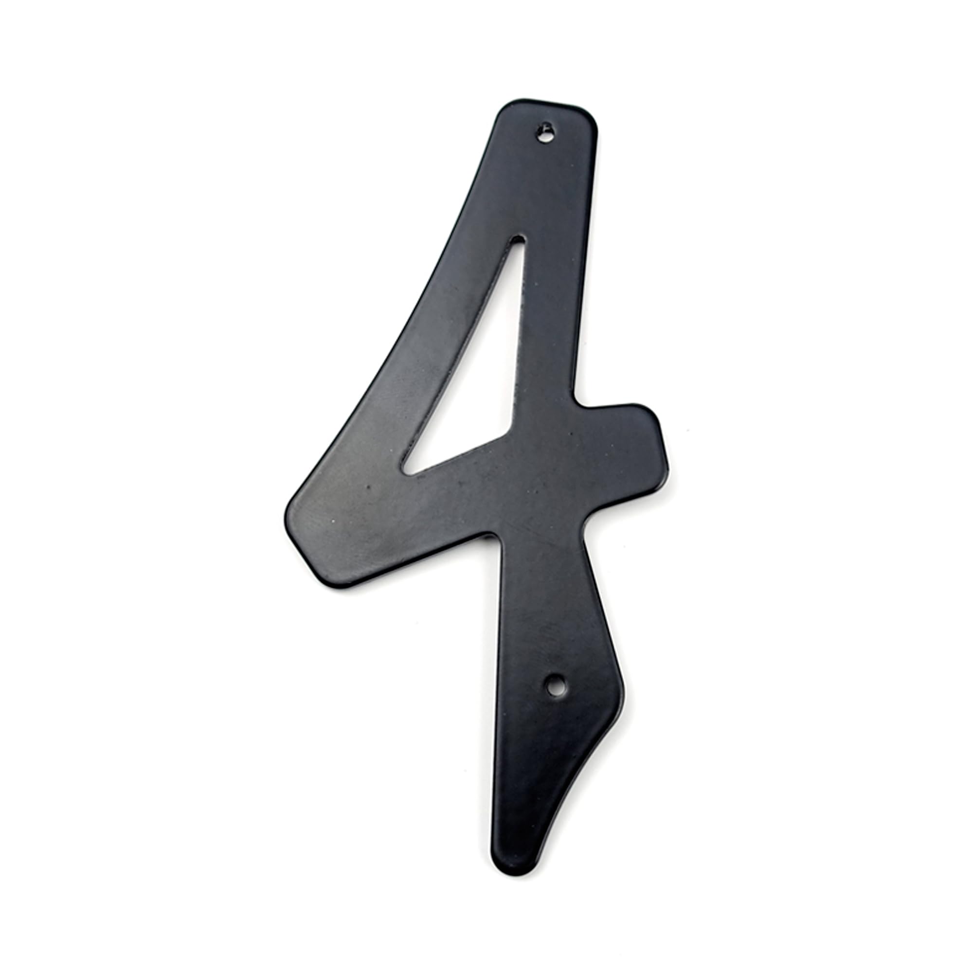 HASWARE 4 Inch Thin Black Aluminum House Numbers, Waterproof Anti-Rust Modern Address Numbers with Mounting Screws, Easy to Install Home Door Numbers for Wall Fence Mailbox Garage (Black, 4) — image 1