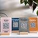 Pahdecor 3D Customized QR Code Sign Stand, 4 X 6 Inch Mini Sign, Small Business Scanning Payment Plaque, Cash App PayPal Wifi Qr Code Signage, Leave A Good Review Panel For Beauty Salon