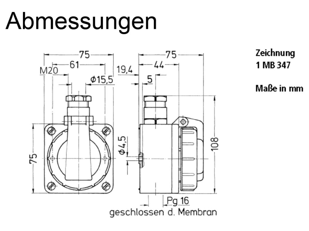 Mennekes 101700017 Bases Schuko. 16 A / 230 V, Tomas de Corriente, IP 68 Grado de Protección, Azul