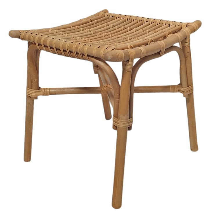 Meubletmoi Kleiner Hocker/Fußhocker, quadratisch, aus natürlichem...