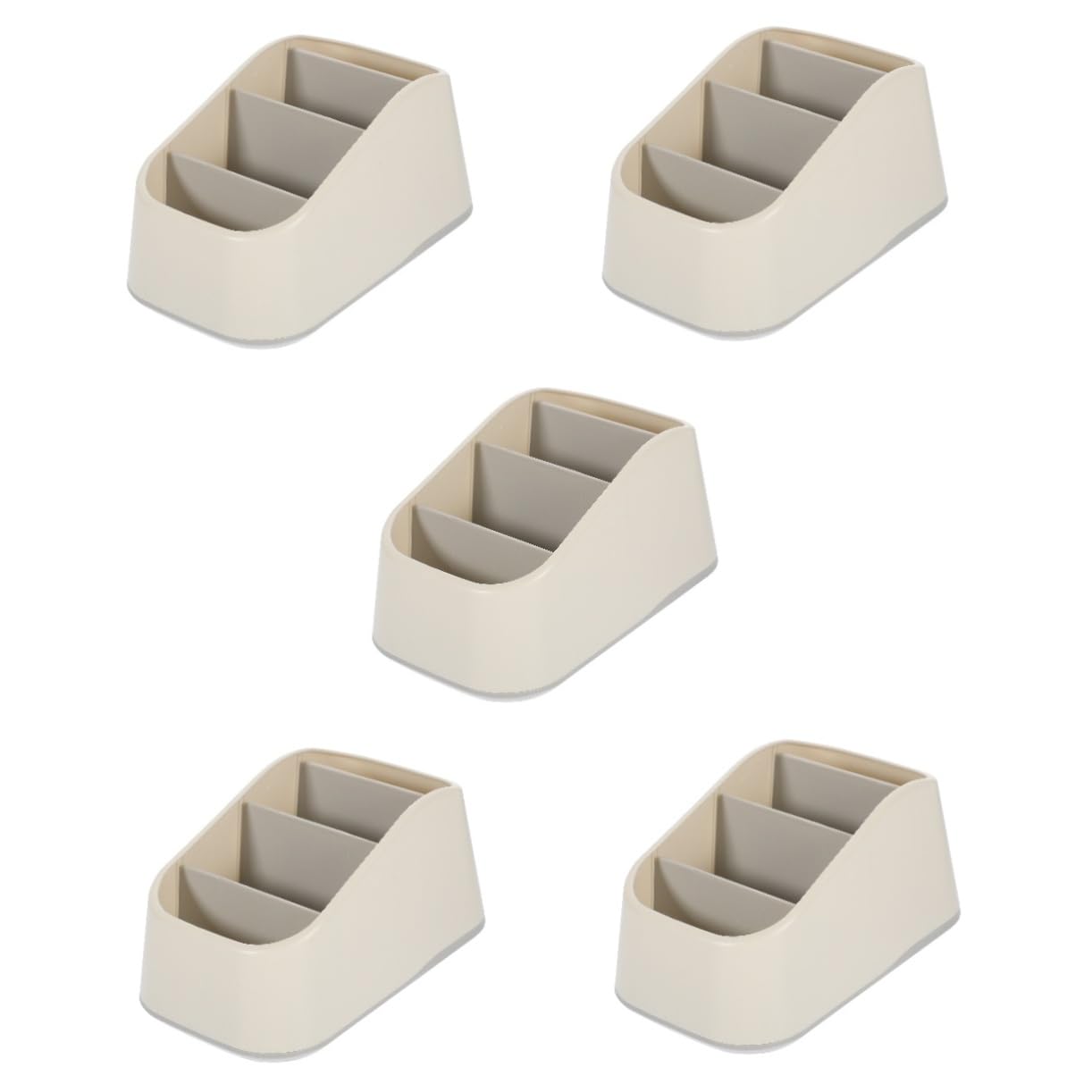 Lurrose 5piezas Caja De Almacenamiento Para Mandos Distancia Compartimentos Múltiples Organizador De Escritorio Para Cosméticos y Accesorios Para Sofás y Mesas