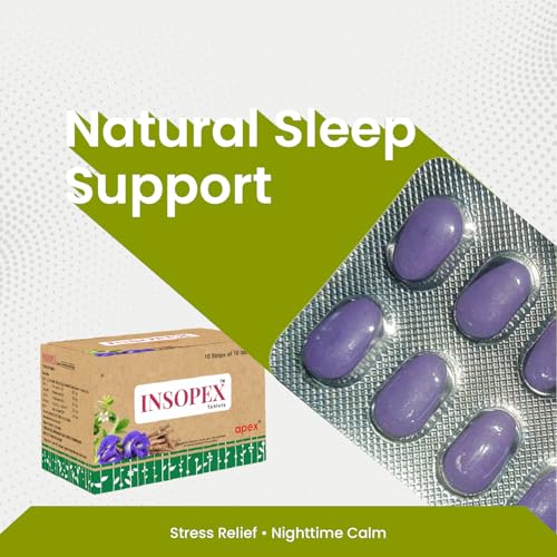 Image of Green Milk Insopex Sleep Tablets | Natural Sleep Support Supplement | Fall Asleep Faster, Deeper & Longer | Non-Habit Forming | With Melatonin, Valerian Root, Magnesium, L-Theanine & Brahmi | Stress & Anxiety Relief | 10 Tablets (Pack of 10)