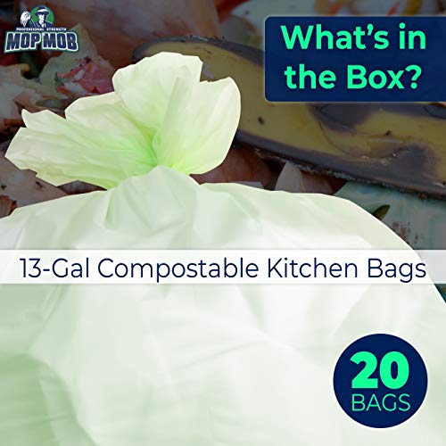 Tall 13 Gallon Garbage Bags 20 Ct. ASTM D6400 and BPICertified