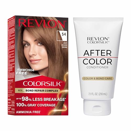Revlon Colorsilk Tinte y Acondicionador 54 Marrón Dorado Claro 2 Pzas