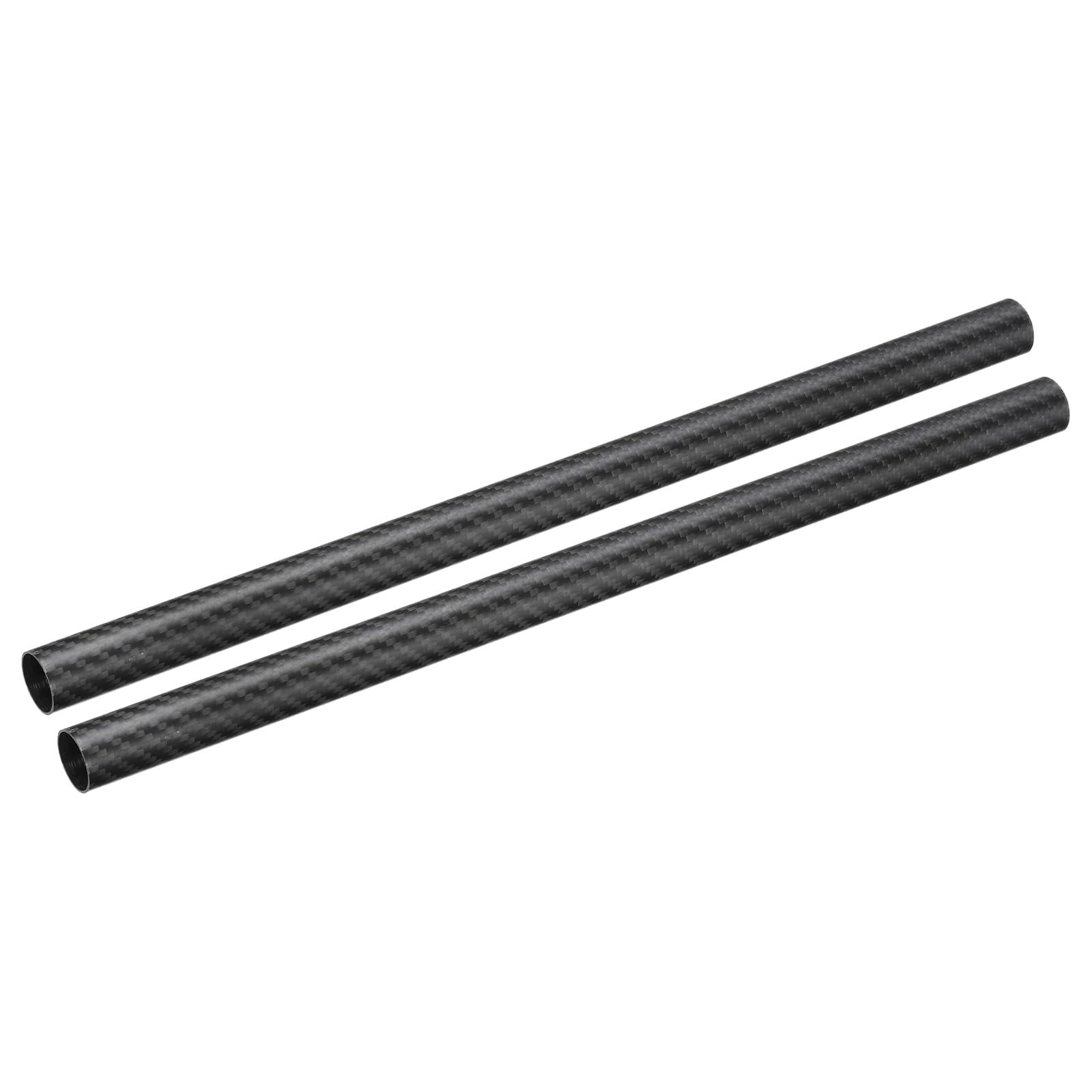 QUARKZMAN 2Pcs Tubes en Fibre de Carbone 20 x 22 x 400mm Surface Mate Tige Enroulée en Carbone 3K pour avion RC Quadcopter Multicoptère