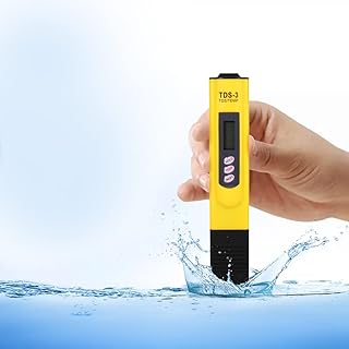 OKBY TDS Meter Tester - Digital LCD Water Quality Testing Pen Purity Filter TDS Meter Tester 0-9990 PPM Temp Portable(yellow)