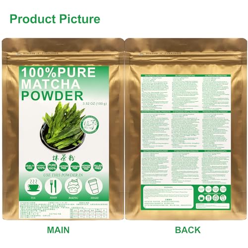 Polvo puro de matcha 100g natural para bebidas miniatura 2