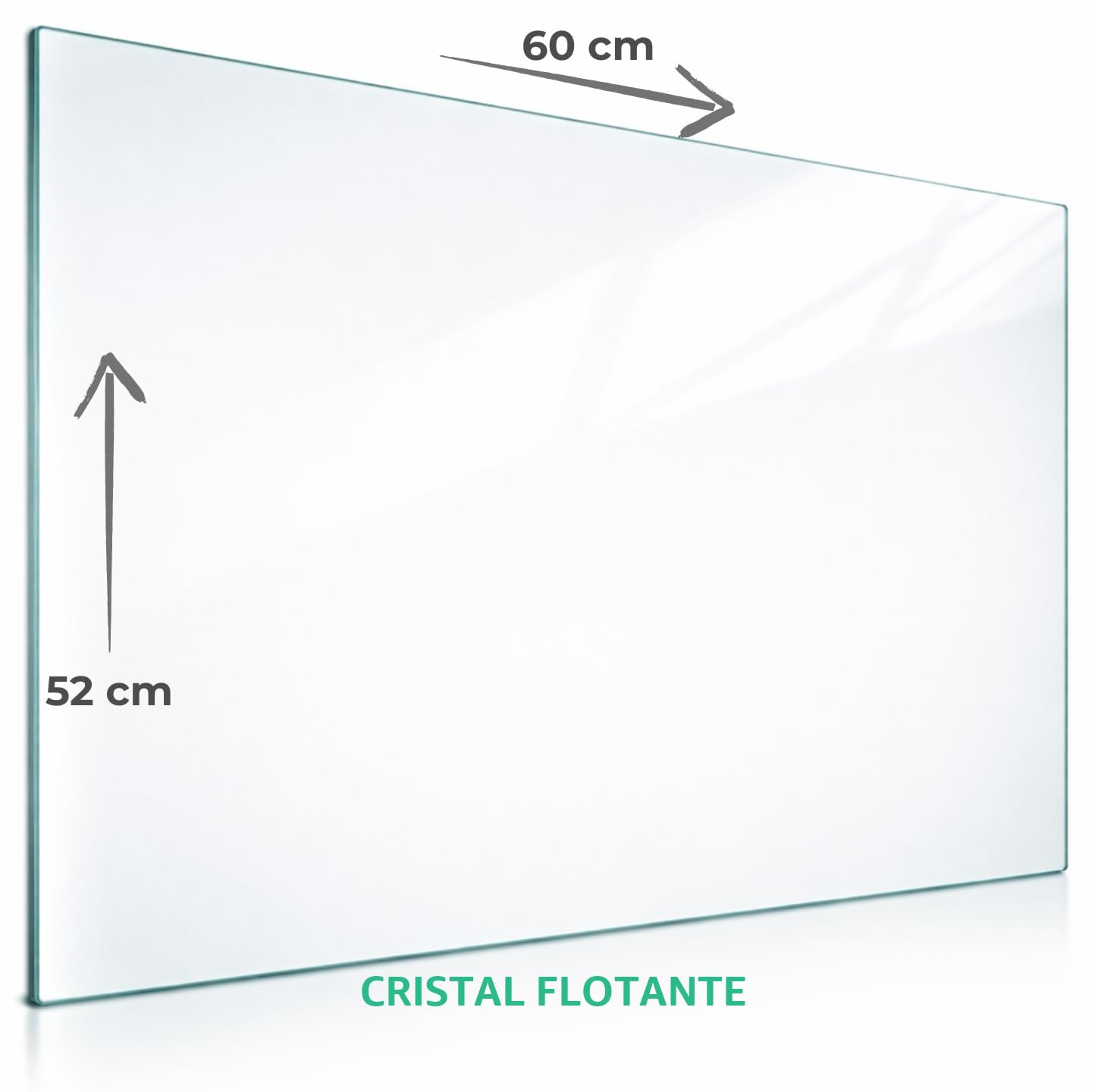 TMK ArtDeko – Placa Protectora Vitrocerámica 1 Pieza 60x52 cm – Cubre Placa de Inducción de Cristal Templado 4 mm – Tabla de Cocina de Vidrio Multifuncional y Protector Antisalpicaduras