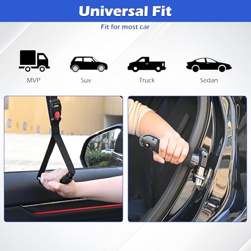 Image of Car Door Handle for Elderly- 2026 New Car Handle Assist, 2 Pack Auto Cane Portable Vehicle Support Handle for Seniors and Handicapped, Max Load 450 Lbs, Anti-Slip Design