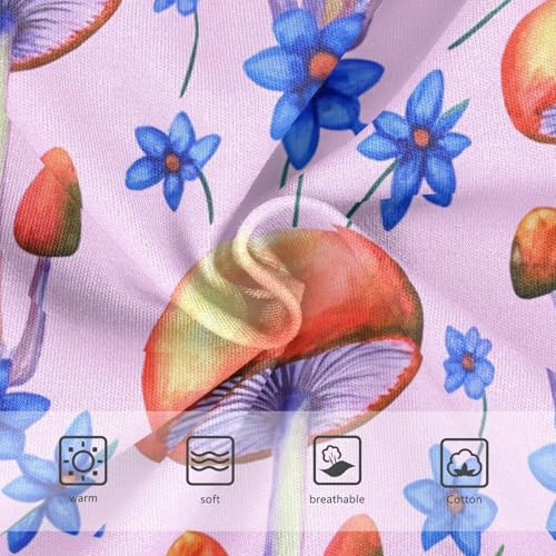 Fancy Girls Underwear Toddler 2t Cotton Girl Panties Cute Mushrooms Wildflowers Pink Briefs Girls Undies3