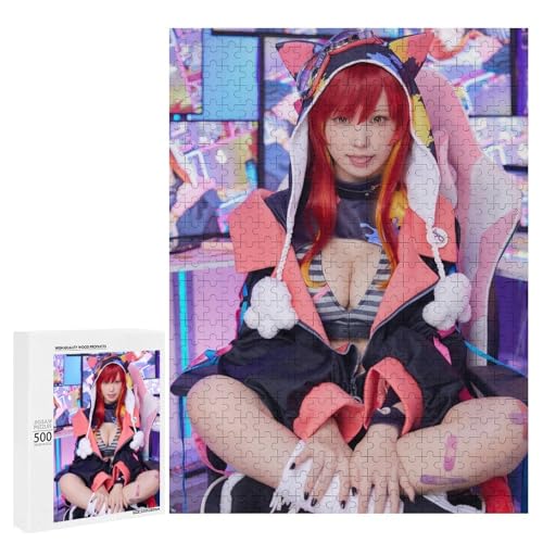 Enako えなこ 24 パズル ジグソーパズル 木製素材 ホーム リラクゼーション かわいい 装飾 贈り物 子供 快適なタッチ 新年 お祭り 大人用 500 PCS
