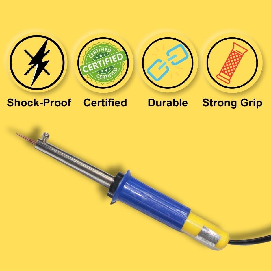 Image of Vtronix 8Watt Soldering Iron for Precision Electronics Work | Soldering Machine for Home, Industrial & Electronics Workshop Reparing with Fast Heating & Heat Resistant Handle (8W)