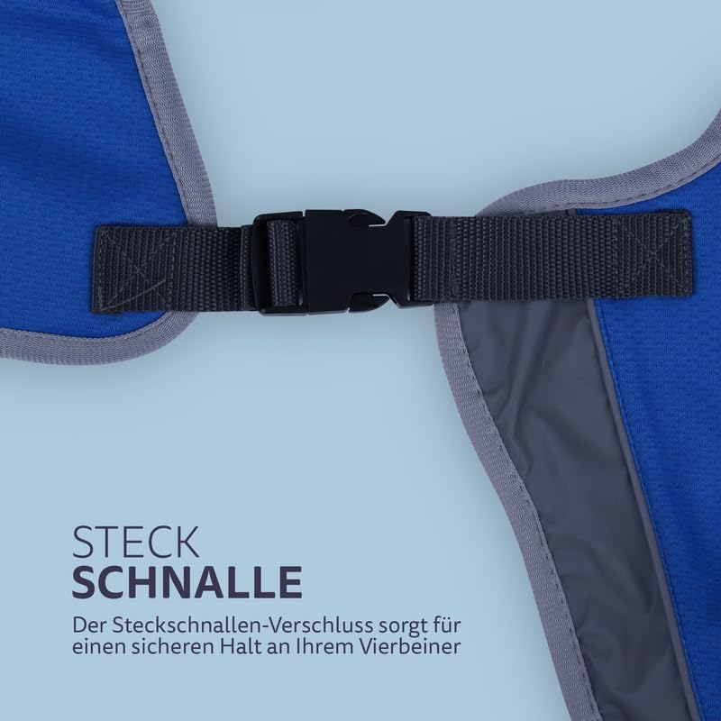 Kühlweste für Hunde - Atmungsaktive und Reflektierende Kühljacke, Hundemantel Sicherheitsweste mit Kühlungseffekt für kleine bis große Hunde