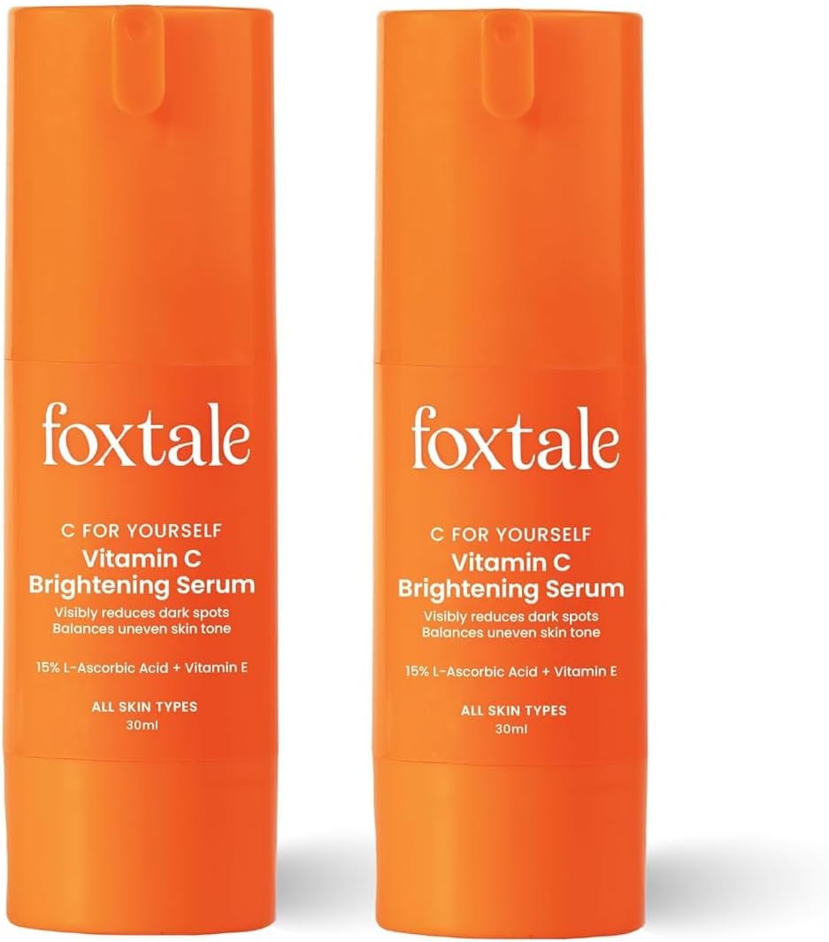 Pack of 2 Vitamin C Serum 15% L-Ascorbic Acid and 1% Vitamin E Brightening Serum - 30ml