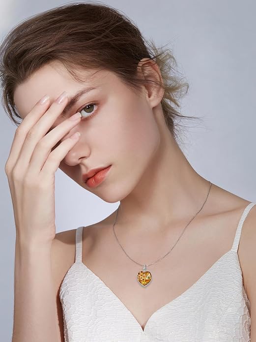 SNOWELLE Bee Necklace 925 Sterling Silver Heart Honey Bee Pendant Honeycomb Necklace Cute Animal Jewelry Gifts for Women - Image 5