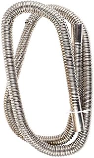 BESPORTBLE Diameter 25mm Long Galvanized Flex Tail Pipe Garage Exhaust Hose Car Heater Stainless Steel Exhaust Pipe for Vehicle 200cm (Silver)