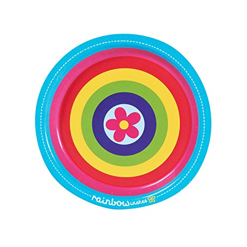 BirthdayExpress Rainbow Wishes Party Supplies - Dessert Plates (8)