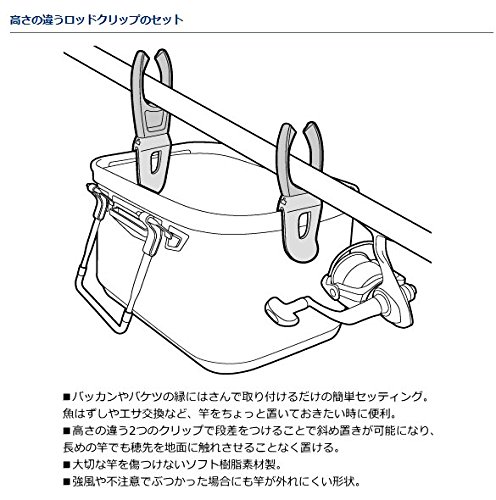 ダイワ(DAIWA) ロッドクリップ B段差セット ブルー 3枚目