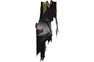 3D Joker Terrifying Sticker, Halloween Outdoor & Indoor Pull-Away Vinyl