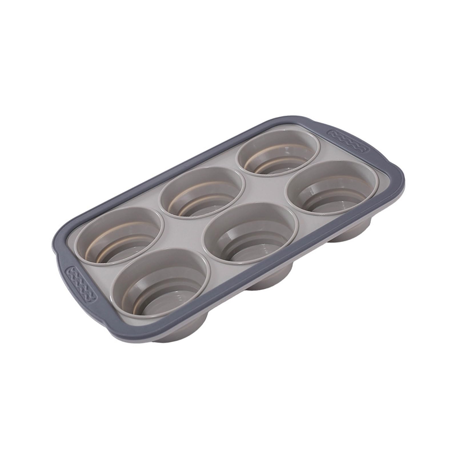 Generisch Molde de silicona resistente al calor con marco de metal, molde para tartas en miniatura, distribución uniforme del calor, molde para magdalenas, moldes de silicona