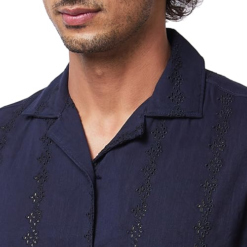 Image of Spykar Solid Half Sleeve Regular Fit Shirt for Men