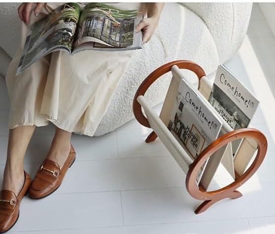 DULTON ONLINE SHOP | WIRE MAGAZINE RACK: 家具 ラバーウッド マガジンホルダー ヴィンテージ 収納 サイドテーブル ラージラック ダークブラウン 39x29.5x34cm